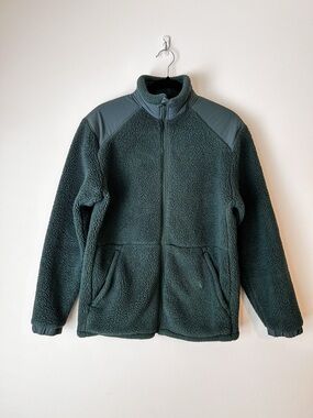 Women’s Forest Green Sherpa Fleece Jacket